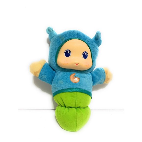 Gloworm 2011 Playskool Musical Light Up Glow Worm Blue Baby Plush Toy Doll - Picture 2 of 5